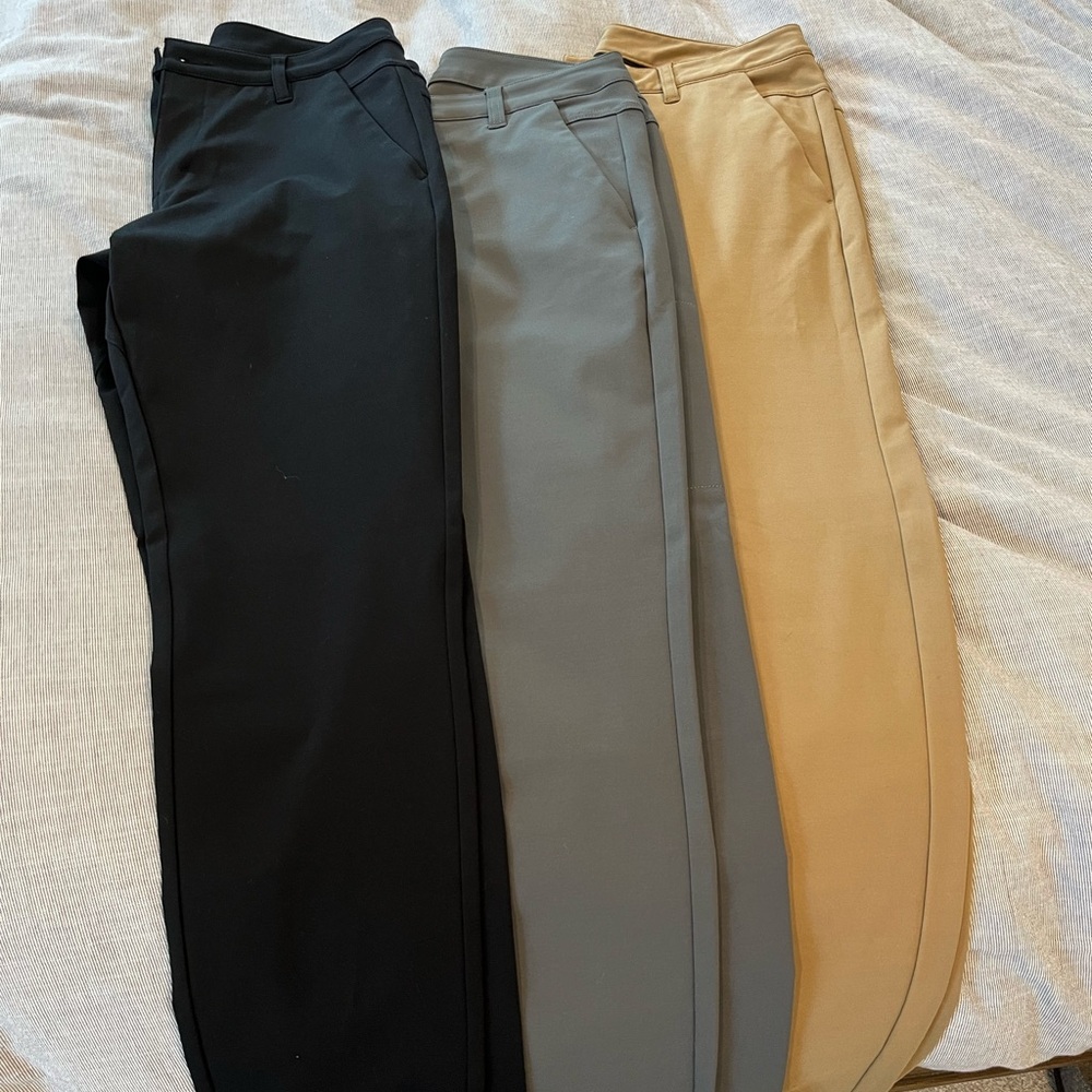 Brand New BYLT Everyday Pants in 33/Large Black Gray Khaki Performance Pants